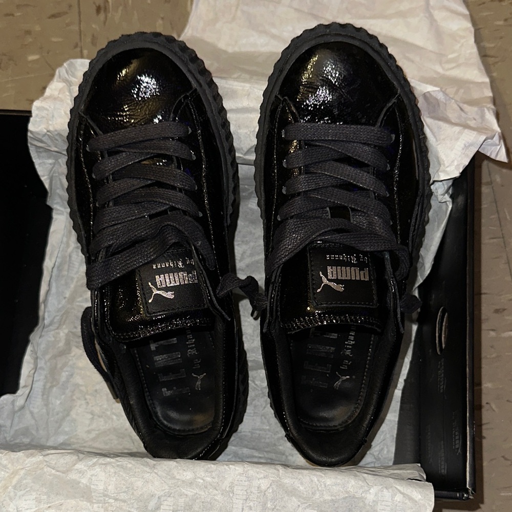 FENTY Puma Glossy Black Sneakers
